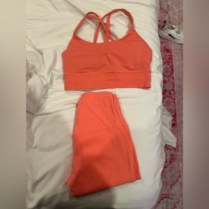 Lululemon set orange/pink color